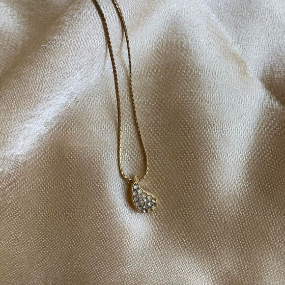 Authentic Christian Dior Tear Drop Necklace - Picture 1 of 4